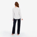 Pyjama femme manches longues imprimé cœur