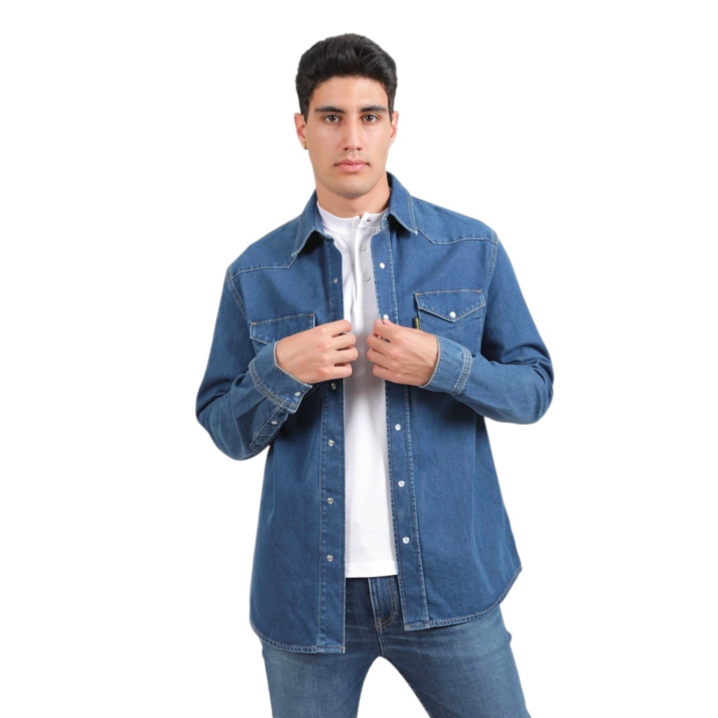 Chemise western homme en jeans - SHEMS