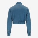 Cropped chemise western femme en jeans - SHERAZADE