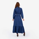 Robe longue femme  avec volants et Broderie ROKIA