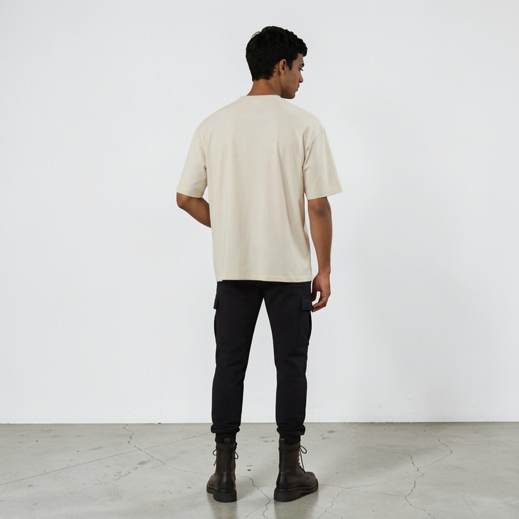 T-shirt homme oversized manches courtes متملح