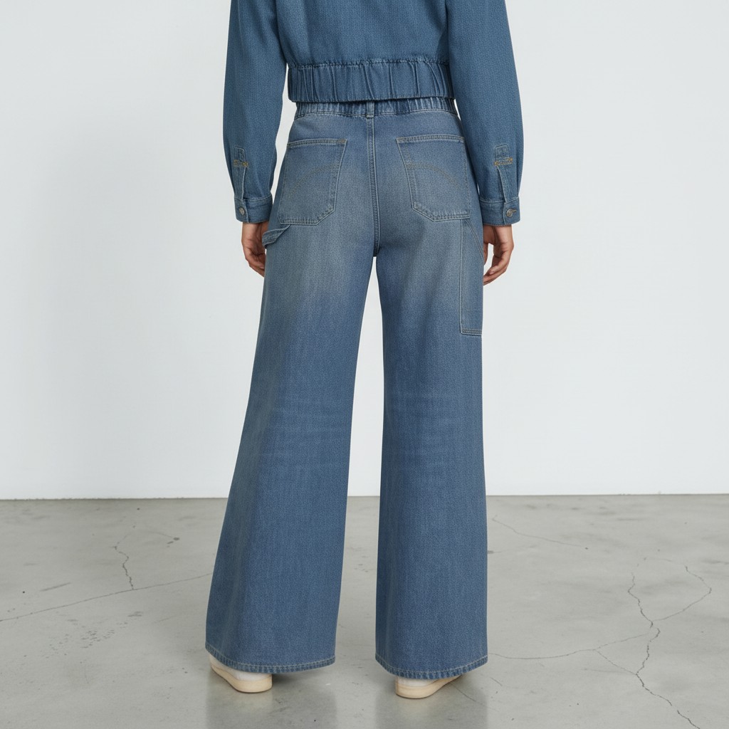 Carpenter wide leg femme en jeans -KARIMA 3.0