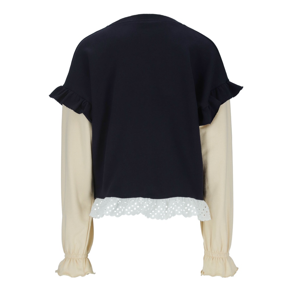 Sweat fille avec volants