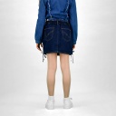 Jupe fille en jeans avec lacets