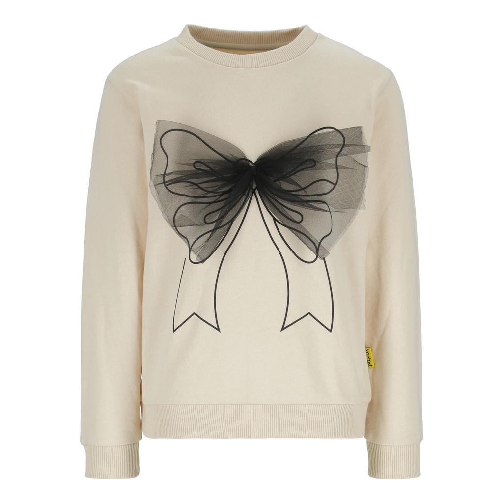 Sweat regular fille avec noeud en tulle