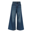 Wide leg jeans unisexe bicouleurs