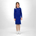 Robe côtelé fille manches longues avec cut out et perles