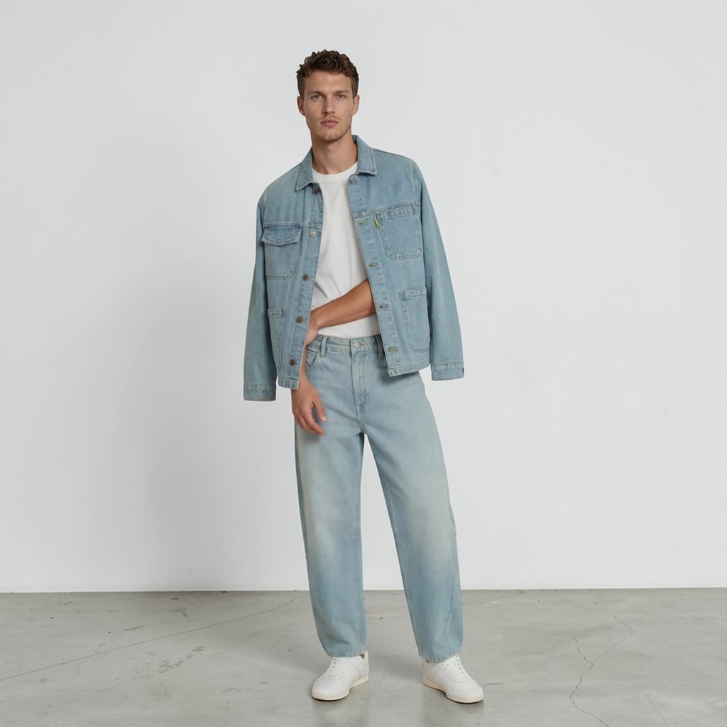 Barrel jeans unisexe-BIBOO