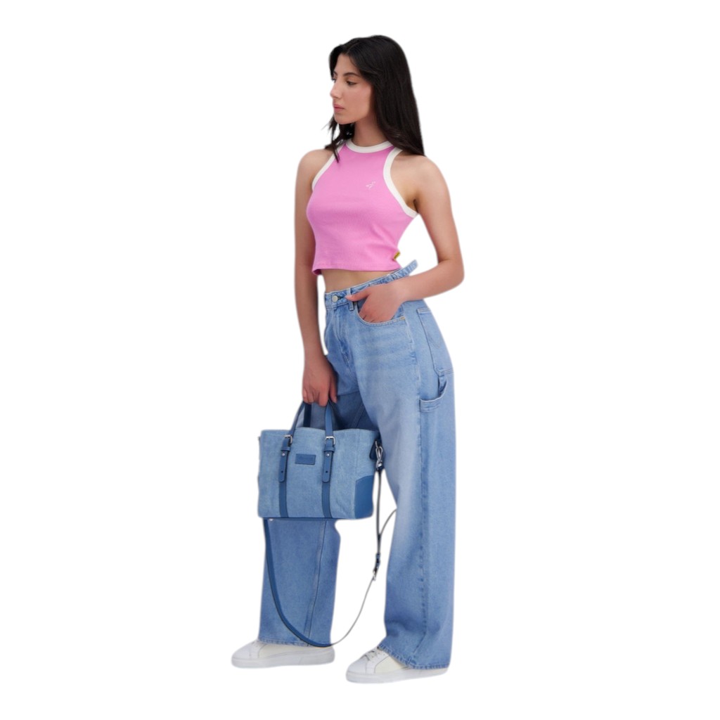 Top côtelé femme avec broderie