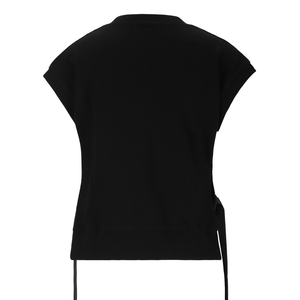 Sweat femme sans manches avec noeuds sur les côtés