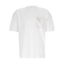 Sweat homme manches courtes avec poche soufflet imprimé feuille