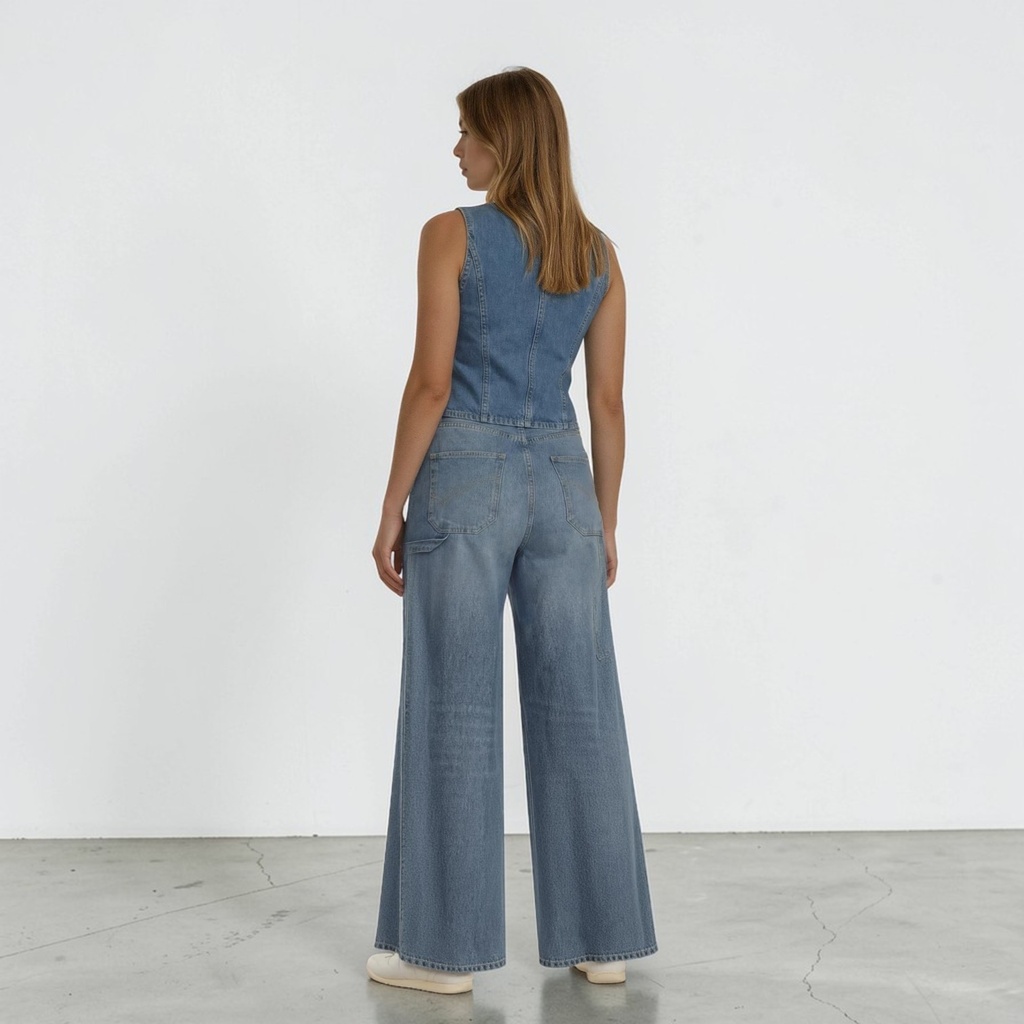 Gilet femme sans manches en jeans Ghalia 3.0