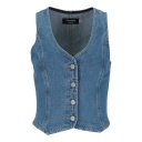Gilet femme sans manches en jeans Ghalia 3.0