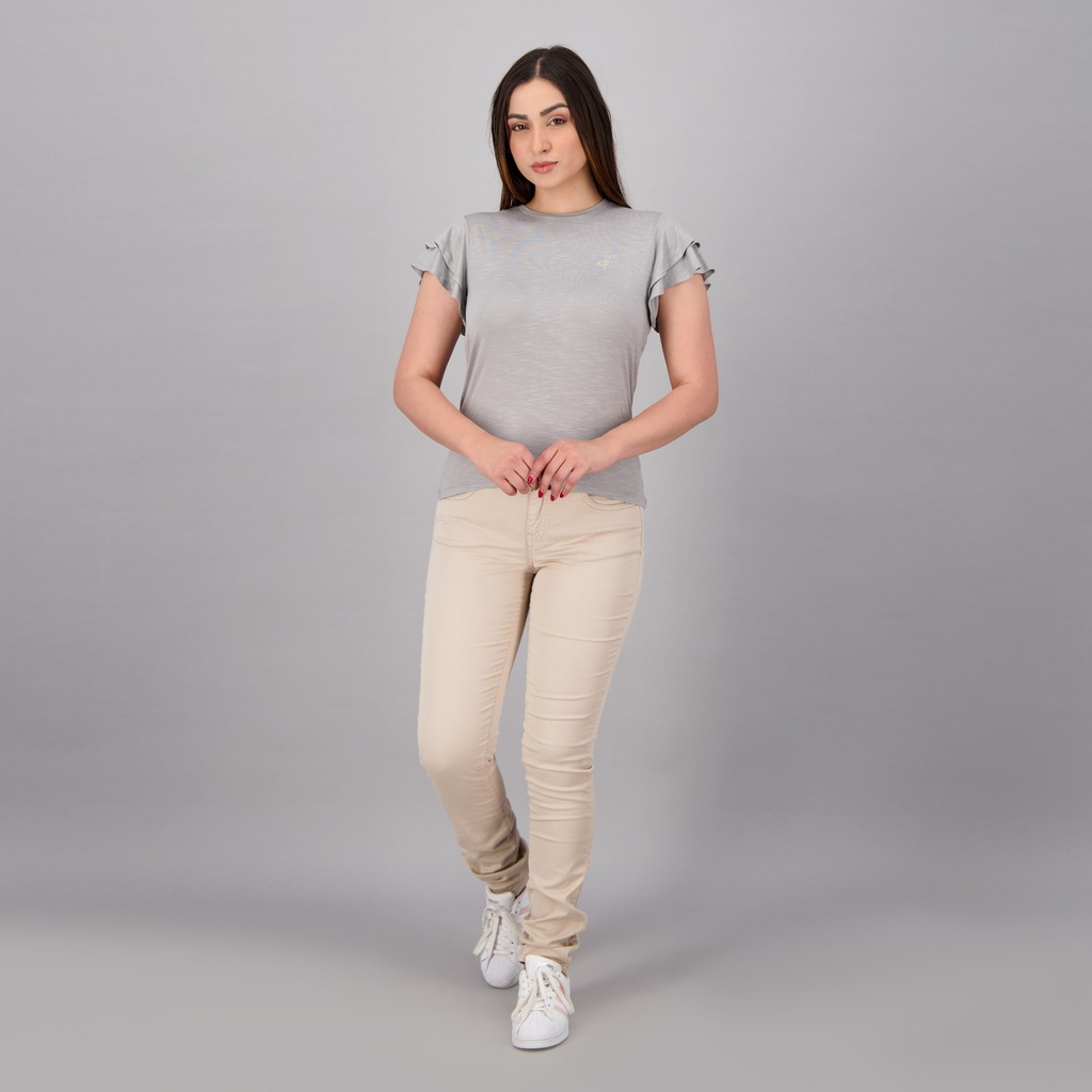 Pantalon slim femme taille haute