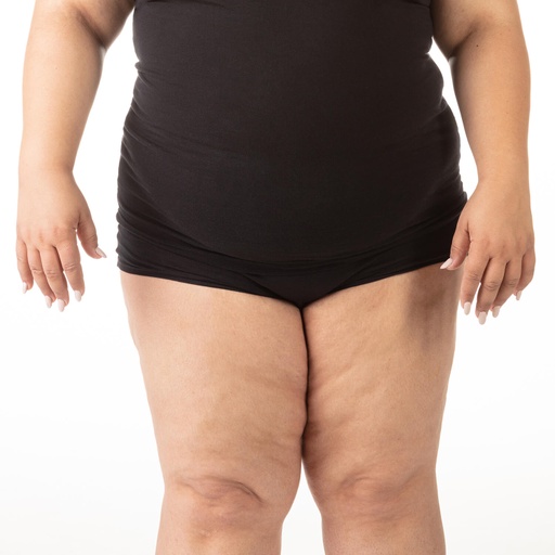 [05-010-11-011-K040-3XL] Culotte taille haute grandes tailles en coton stretch (Noir, 3XL)