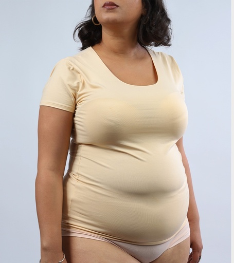 T-shirt demi manche grandes tailles en microfibre extensible