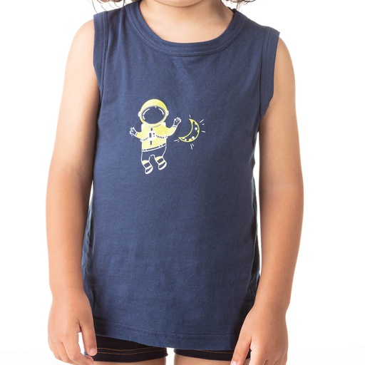 Débardeur garçon cosmonaute en coton pur