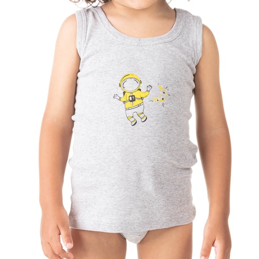 Singlet garçon cosmonaute en coton pur