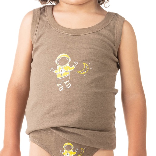 Singlet garçon cosmonaute en coton pur