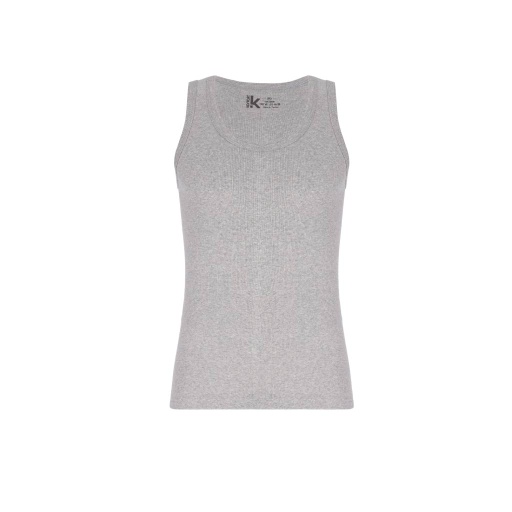 [05-010-19-020-K025-3XL] Singlet grandes tailles en coton pur (Gris Chiné, 3XL)