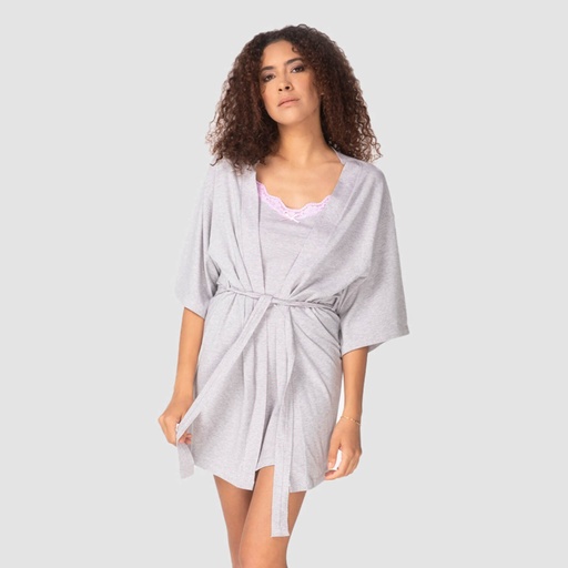 [05-010-58-001-K025-L] Peignoir femme (Gris Chiné, L)