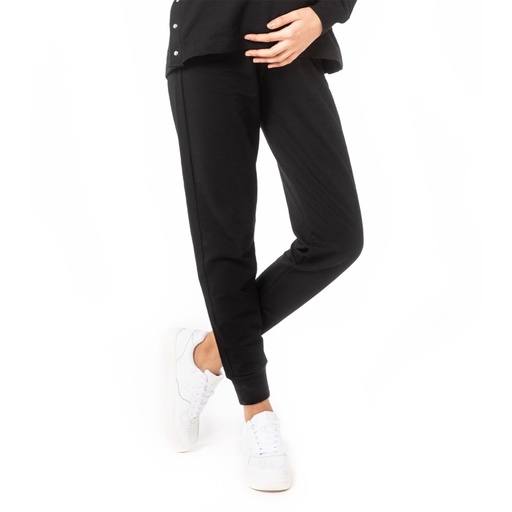 [05-010-35-07-K040-3XL] Pantalon jogging femme enceinte (Noir, 3XL)