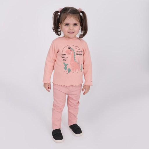 [01-010-01-320-K153-12M] Tregging bébé unisexe (Rose Bébé, 12M)