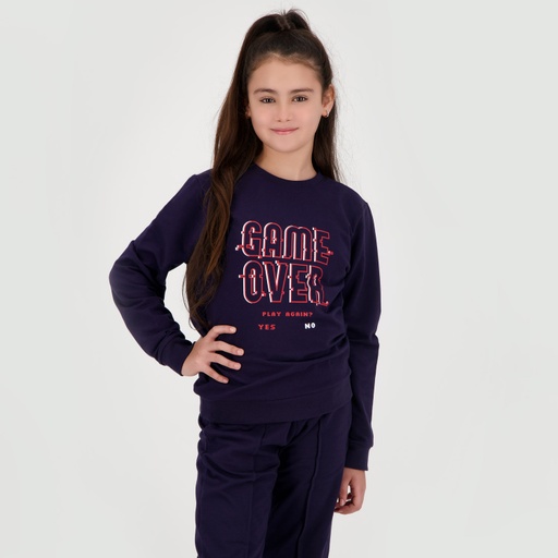 [05-010-36-045-K015-10A] Sweat slim fille GAME OVER (10A)