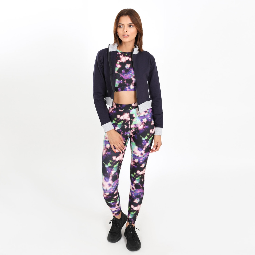 Veste teddy crop femme en molleton