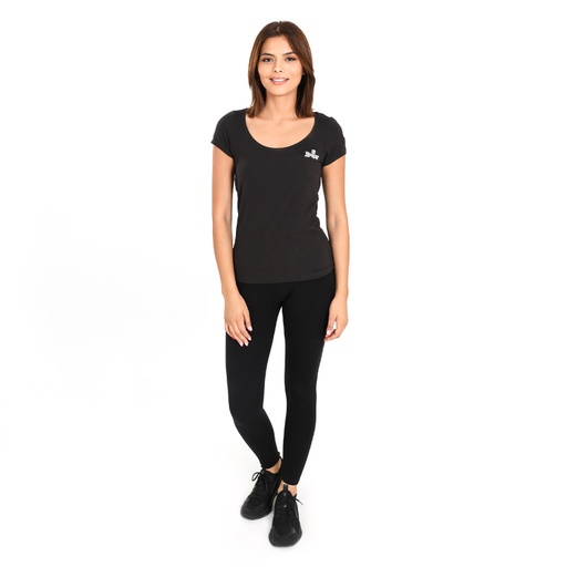 [05-010-02-424-K040-36] T-shirt de sport femme manches courtes (Noir, 36)