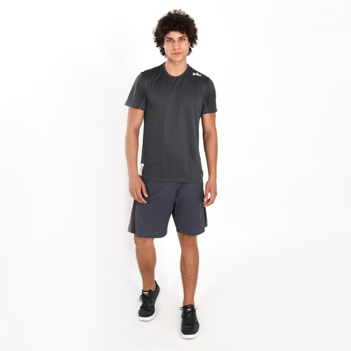 [05-010-02-426-K007-3XL] T-shirt de sport homme manches courtes avec logo (Gris, 3XL)