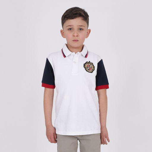 [05-010-15-037-K241-10A] Polo garçon manches courtes avec patch (10A)