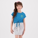 T-shirt fille demi manches nouée ENJOY