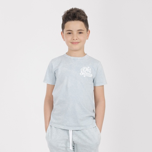 [05-010-02-488-K588-10A] T-shirt garçon manches courtes random bleach OLD SCHOOL (10A)