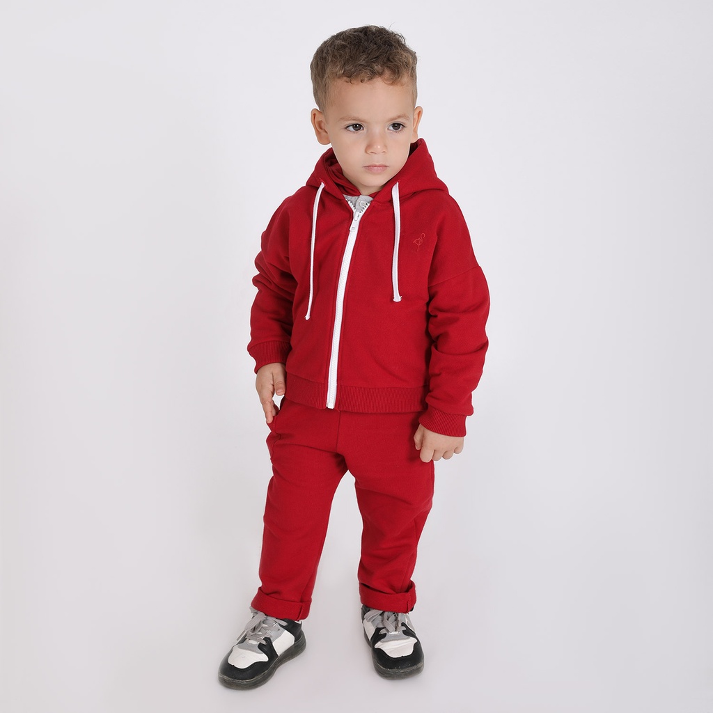 Hoodie zippé bébé manches tombantes