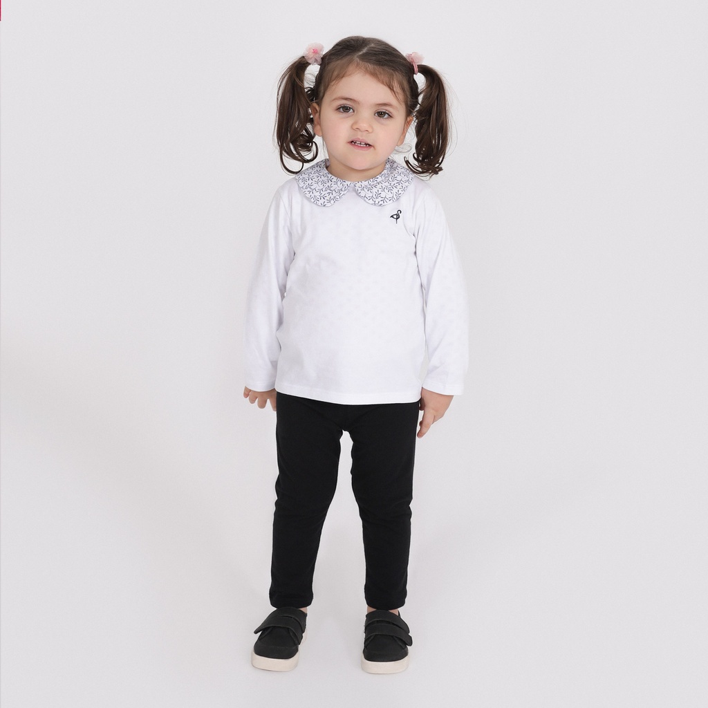 T-shirt bébé avec col claudine