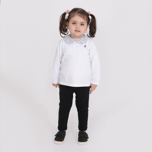 T-shirt bébé avec col claudine