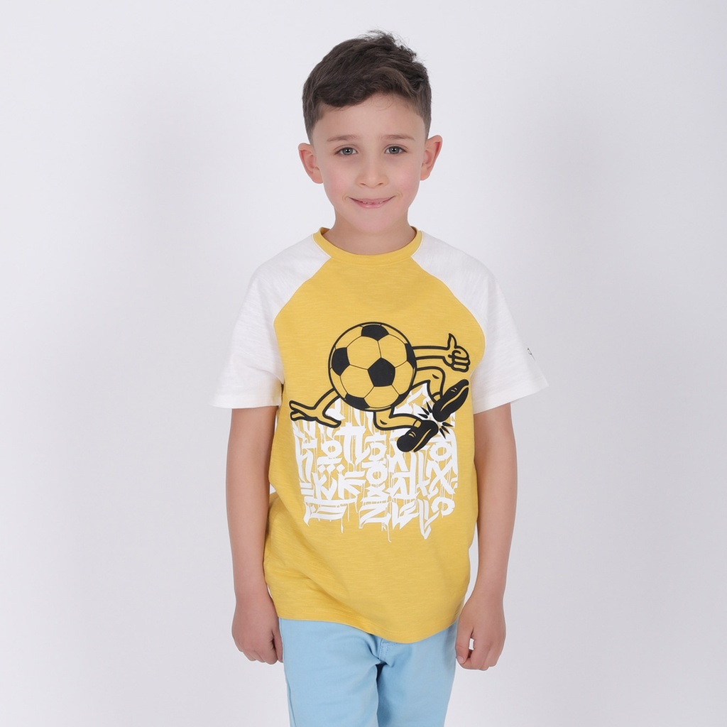 T-shirt garçon manches raglan FOOTBALL