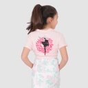 T-shirt crop fille manches courtes noué BALLERINE