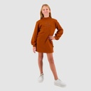 Robe sweat fille col cheminé THE CAMEL