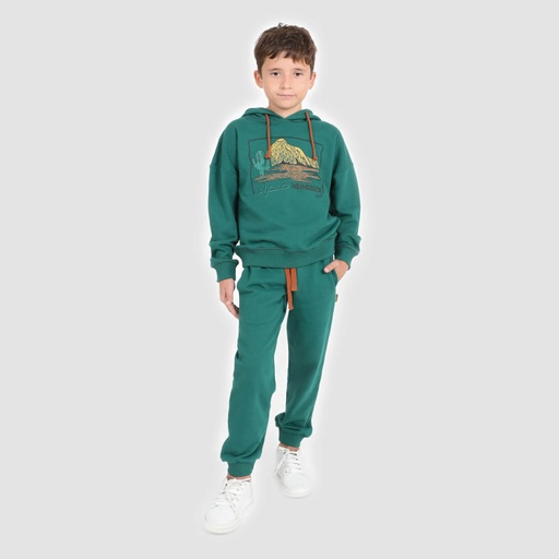 [05-010-35-011-K533-10/12A] Jogger garçon en molleton (Vert Olive, 10/12A)