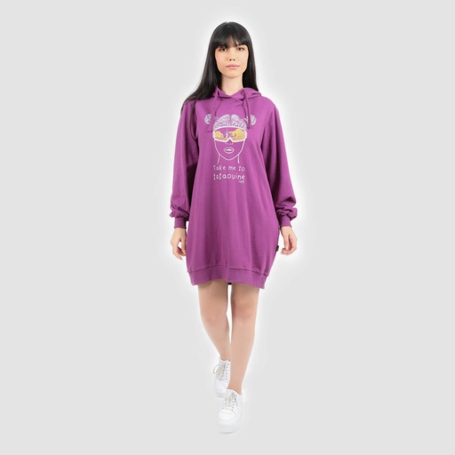 [05-010-92-002-K060-L] Robe hoodie femme TAKE ME TO TATAOUINE (L)