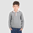 Sweat polo garçon avec broderie