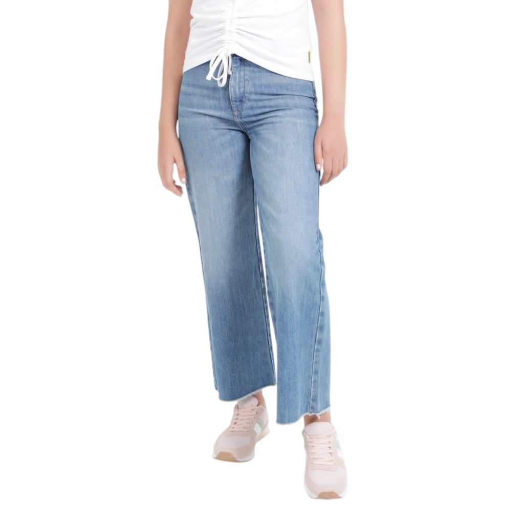 Wide leg jeans fille