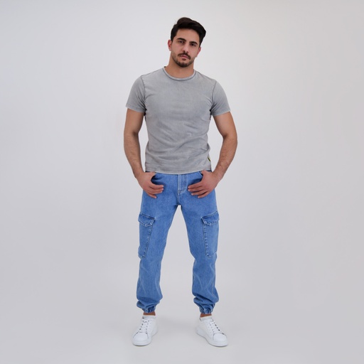 [05-010-02-566-K901-L] T-shirt unisexe manches courtes délavé (Gris délavé, L)