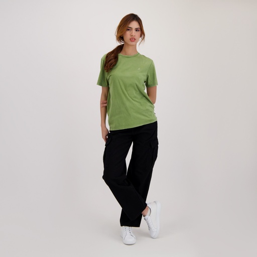 T-shirt unisexe manches courtes délavé (Vert Délavé, XS)
