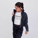 Zipped cropped jacket fille avec bas élastique