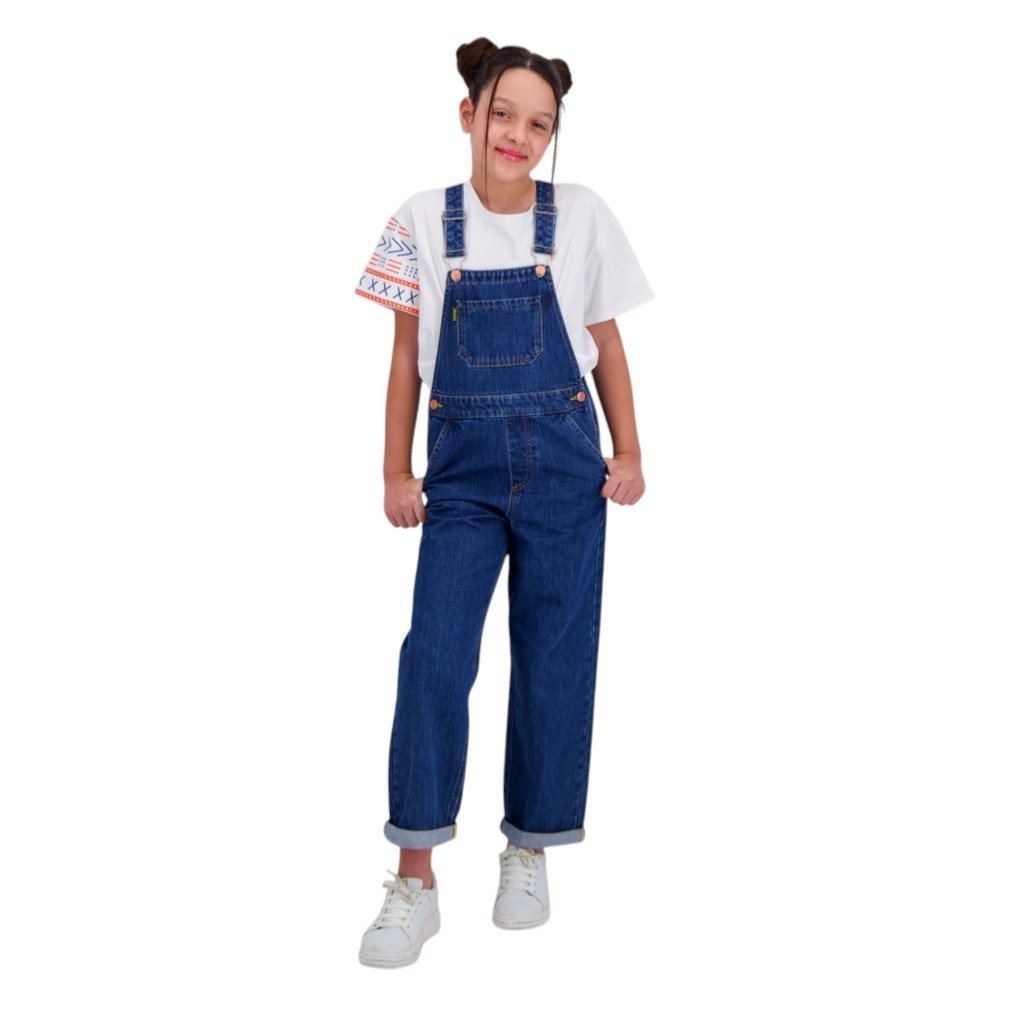 Salopette fille en jeans