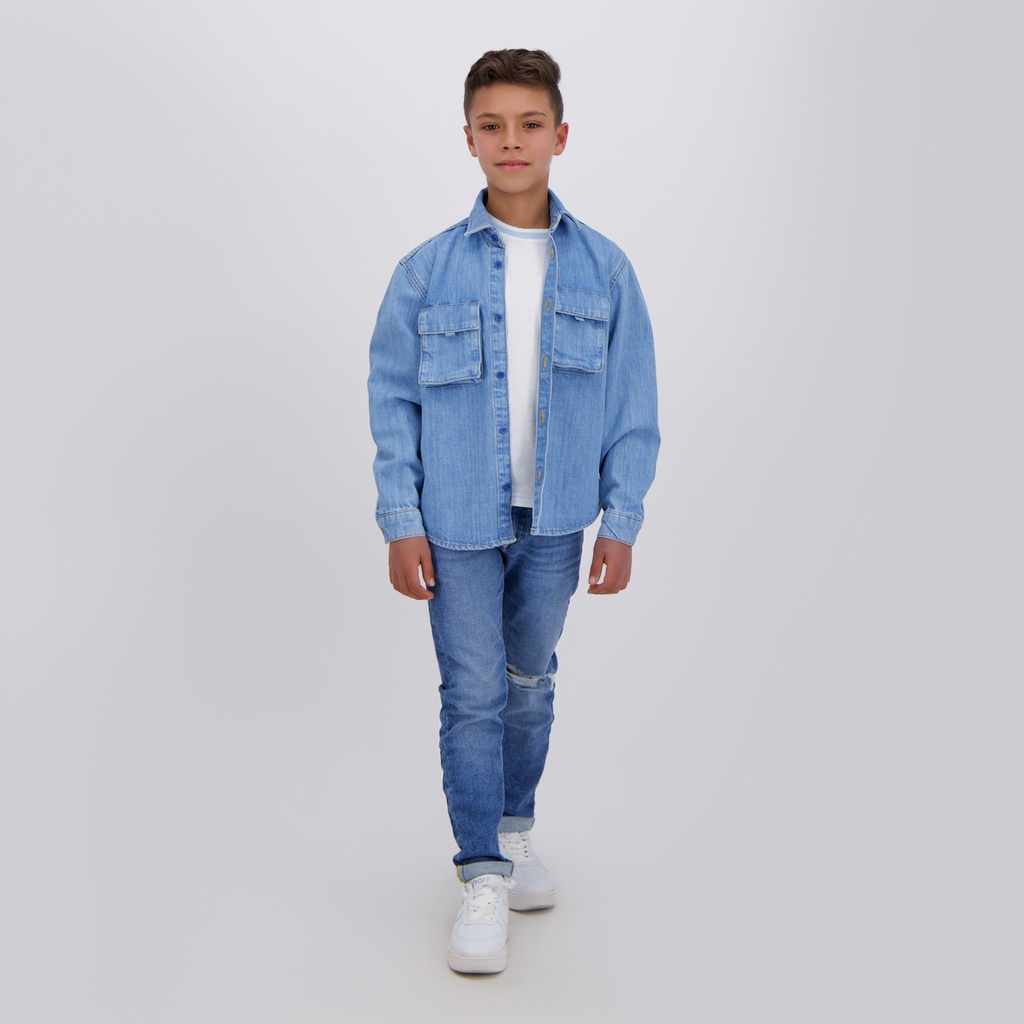 Chemise workwear garçon en jeans