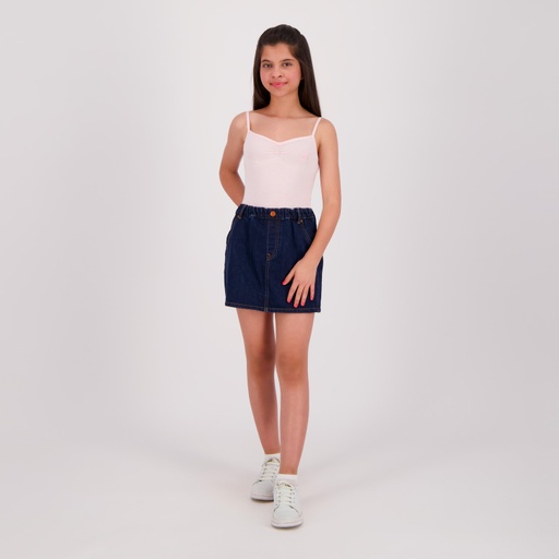 [05-010-03-064-K045-10/12A] Body bretelle fille avec broderie (Rose Clair, 10/12 A)